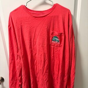 Vineyard Vines Christmas “Nantucket” Red Long Sleeve Tee